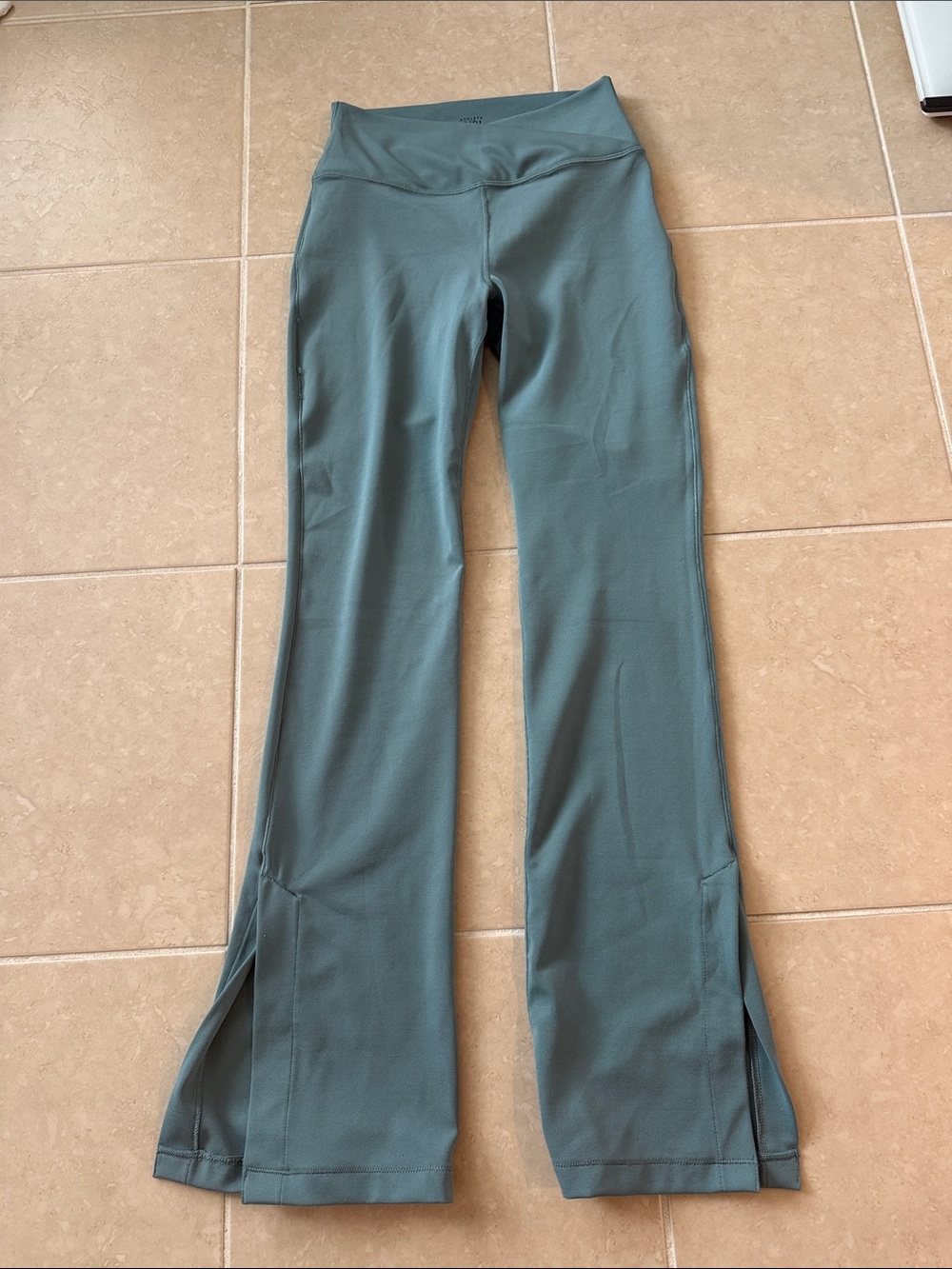 Athleta Girls High-Rise Flare Pants in Slate Green